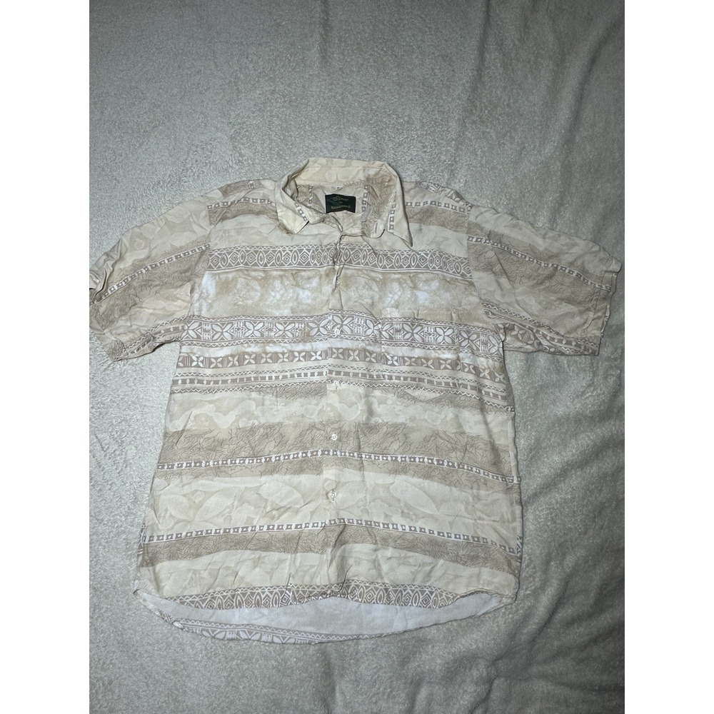 Ilmas By Nazzareno G. Men's Button Up Short Sleeve Shirt Made In Italy Size L
